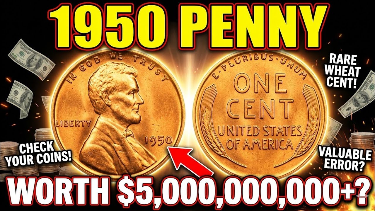 1950 Wheat Penny Value? Rare Lincoln Cent Worth Big Money! #uscoins #rarecoins 