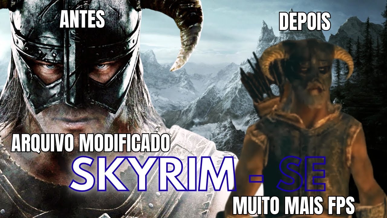 SKYRIM Special Edition - como ter mais FPS sem mod #skyrimse #skyrim #pcfraco #lowendpc #rpg