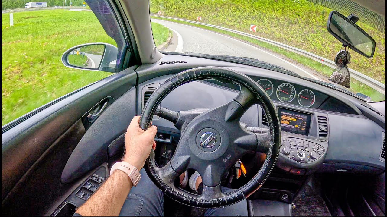 2003 Nissan Primera [1.8 i 16V 116hp] |0-100| POV Test Drive #2069 Joe Black