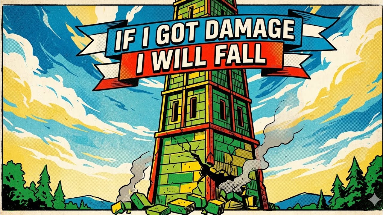 Playing a tower if I got damage I will fall 