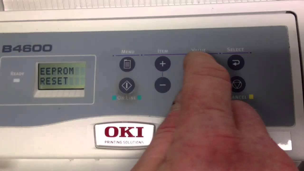 Hur man nollställer trum-räknaren på OKI B4600