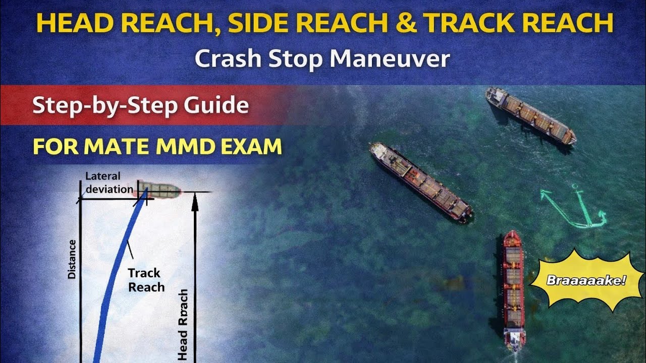 Head Reach, Side Reach & Track Reach | Crash Stop Maneuver ⚓ for mates exam