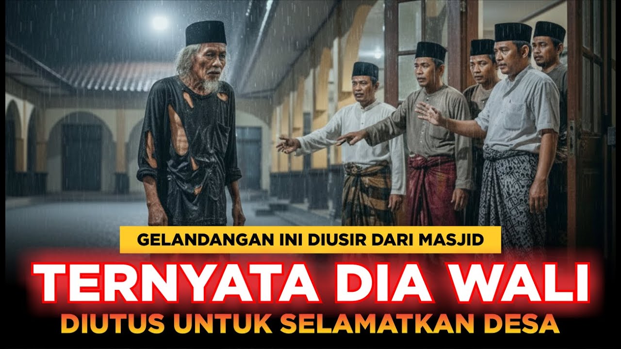 GELANDANGAN INI DIUSIR DARI MASJID, TERNYATA DIA WALI YANG DIUTUS UNTUK SELAMATKAN DESA DARI BENCANA