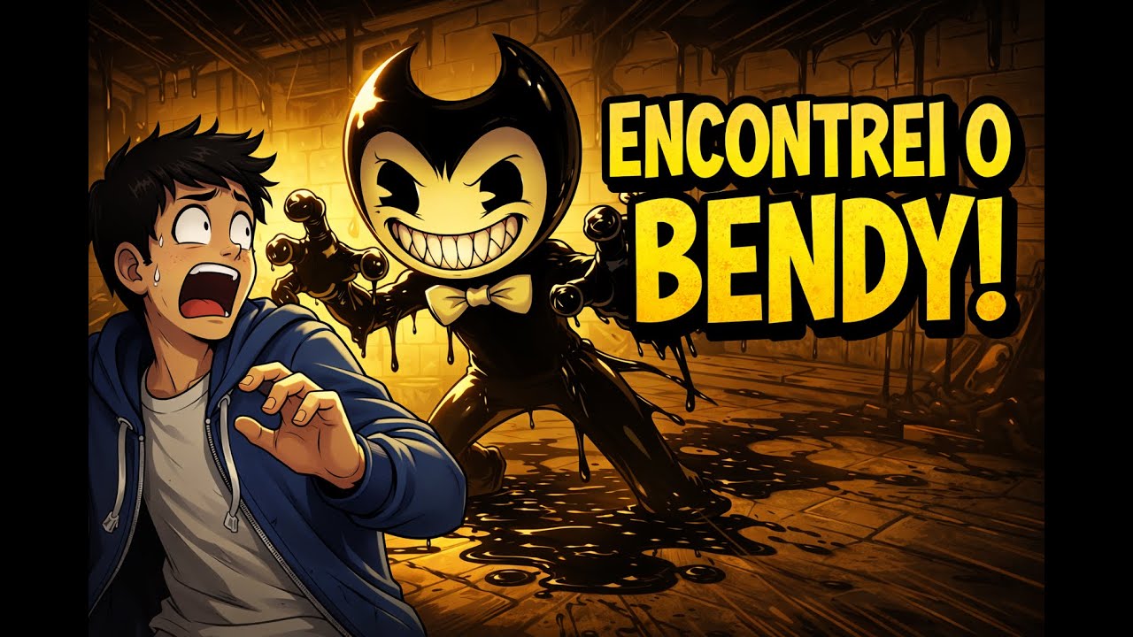 ENCONTREI O DESENHO AMALDIÇOADO ESTA ATRAS DE MIM (Bendy and The Ink Machine)