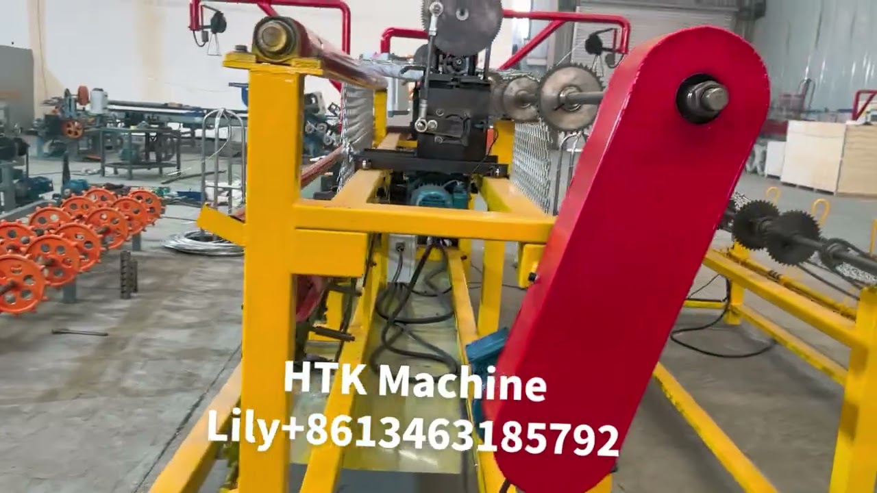 #Automatic Diamond Wire Mesh Machine# Chain Link Fence Machine 4meter width 