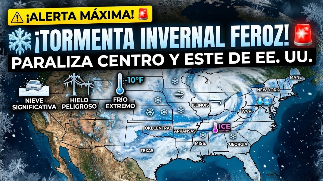 ¡ALERTA! Poderosa Tormenta Invernal este fin de semana, nieve, hielo y tiempo severo.