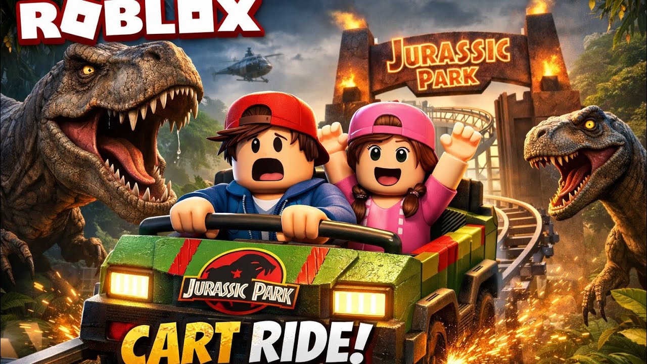 THE Cart Ride In Jurassic Park Roblox 🦕🦖🐉🛒🛒🕹️👾🛹🦕🦖 #roblox #gameplay #newgameinroblox #epicroblox