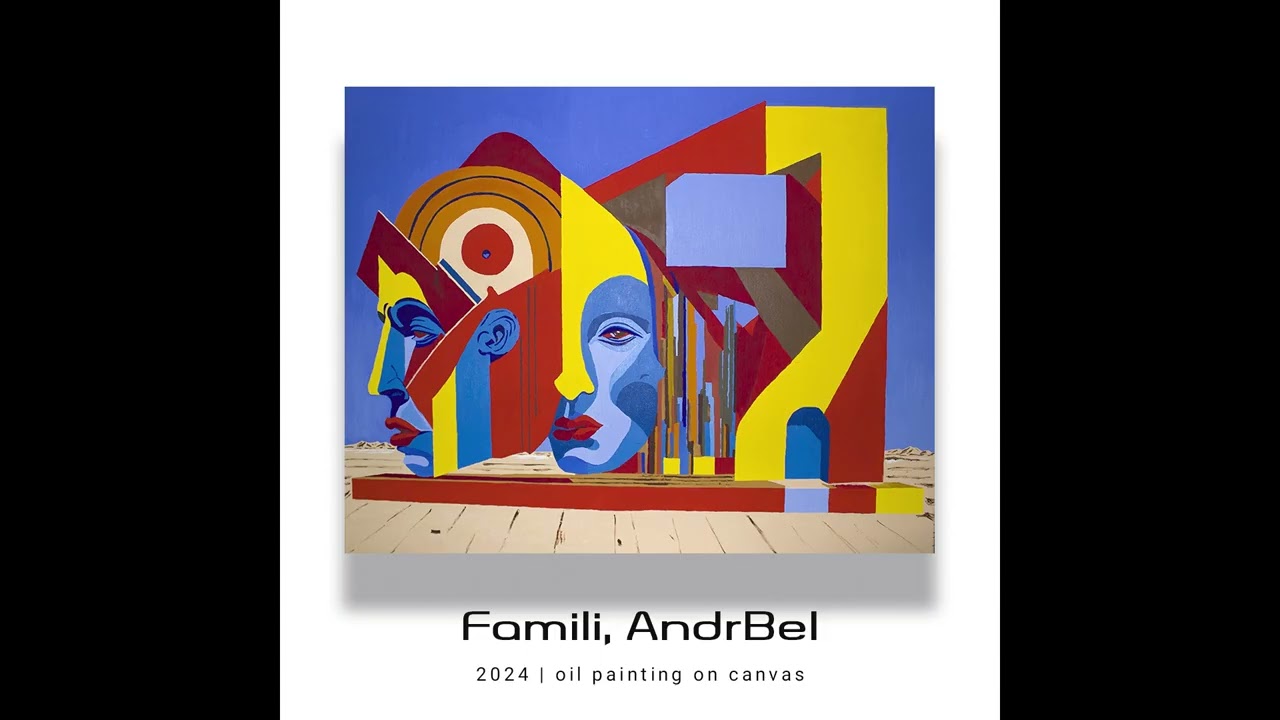 Famili, AndrBel. 2024. Oil on canvas, 31,5 x 39,37 in.
