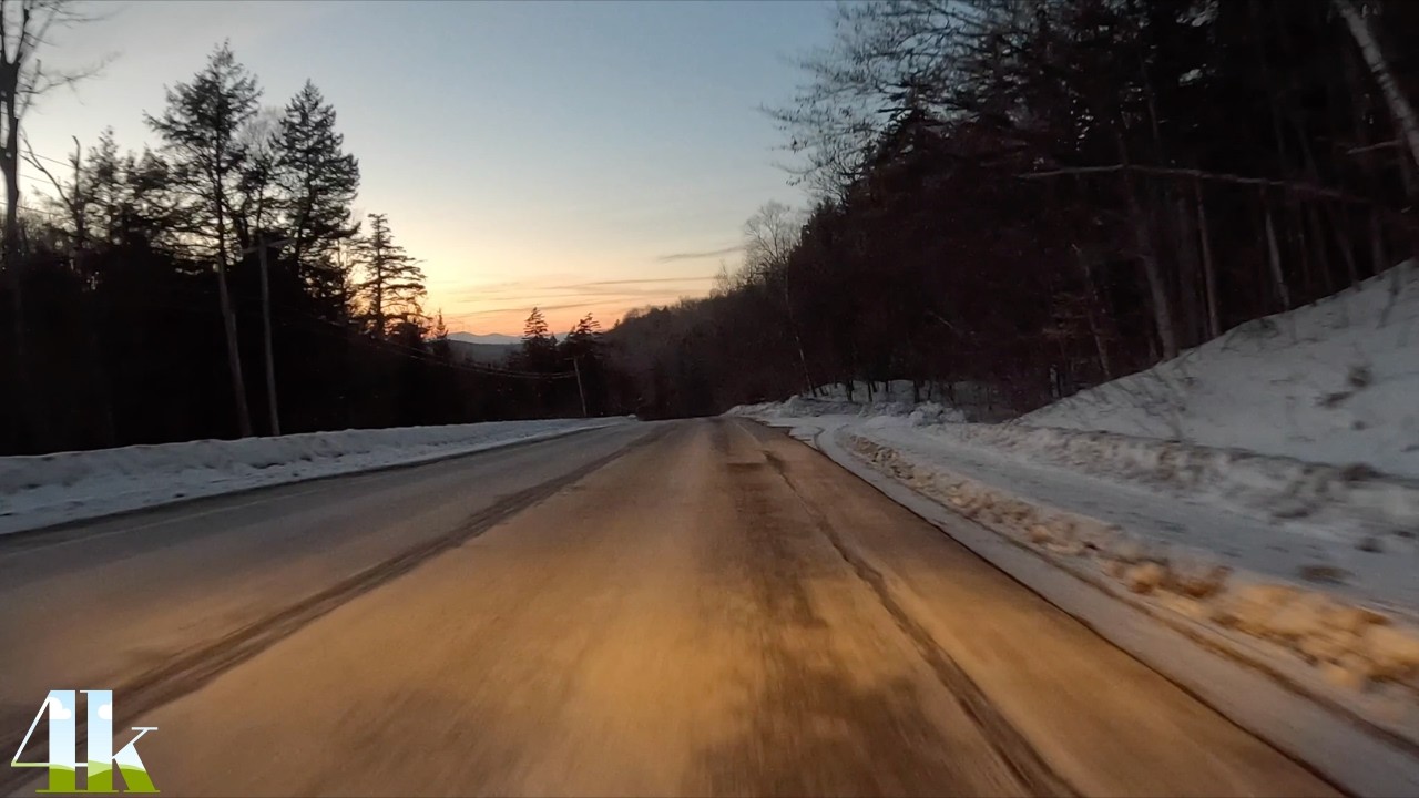 Scenic Drive From Killington to Middlebury, Vermont At Sunset Part II (4K)