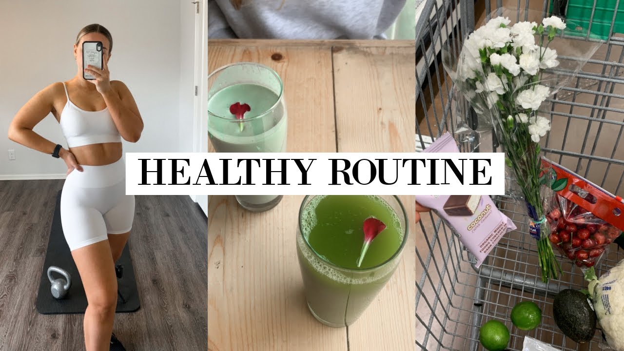 HEALTHY ROUTINE: HOW I'M LOSING WEIGHT, WORKOUT ROUTINE, MEAL PLAN, GROCERY SHOPPING + MORE!