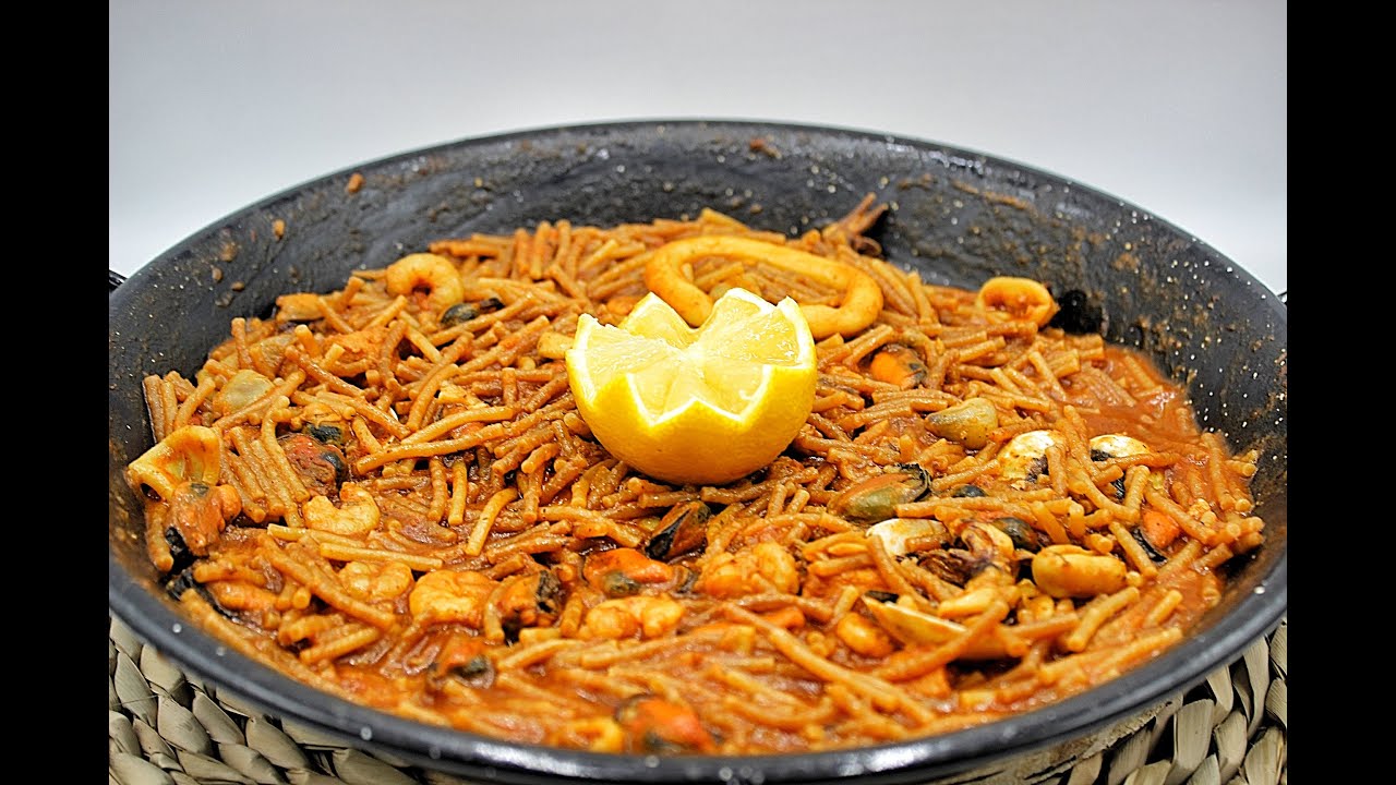 RECETA FACIL Fideua de marisco