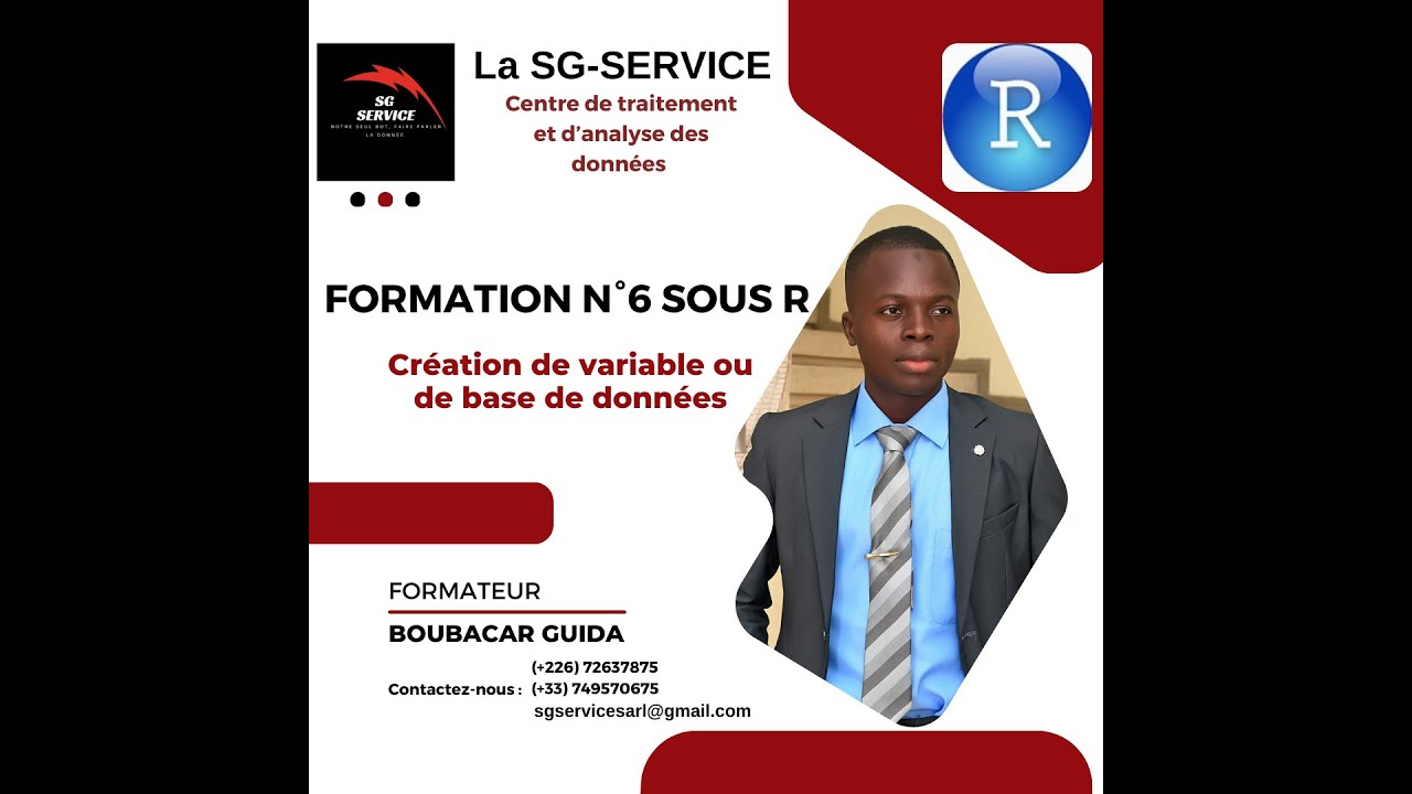 Formation sous R Cr&eacute;ation de variable ou de base de donn&eacute;es