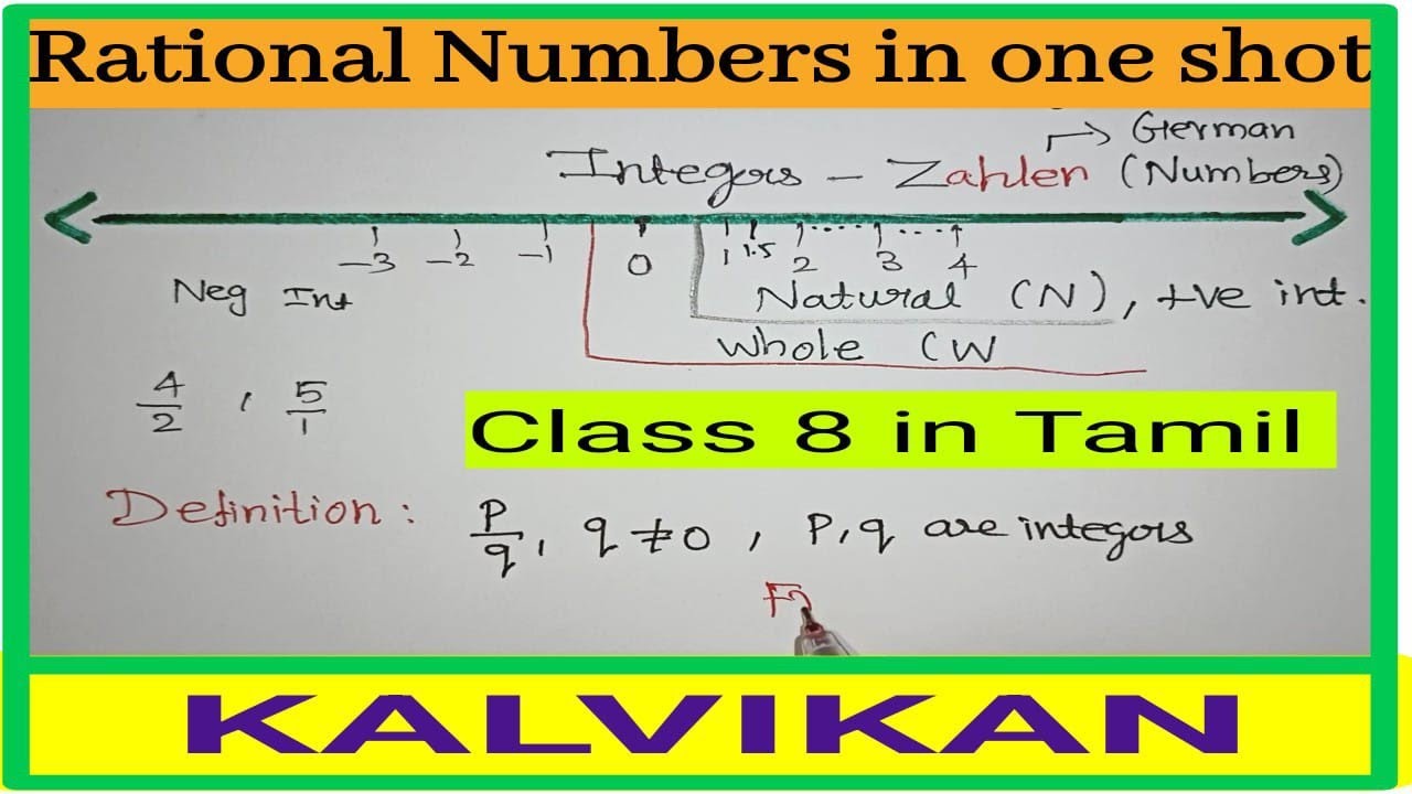 Rational Numbers Introduction in Tamil / Class 8 Rational Numbers Full Concept in Tamil / Kalvikan
