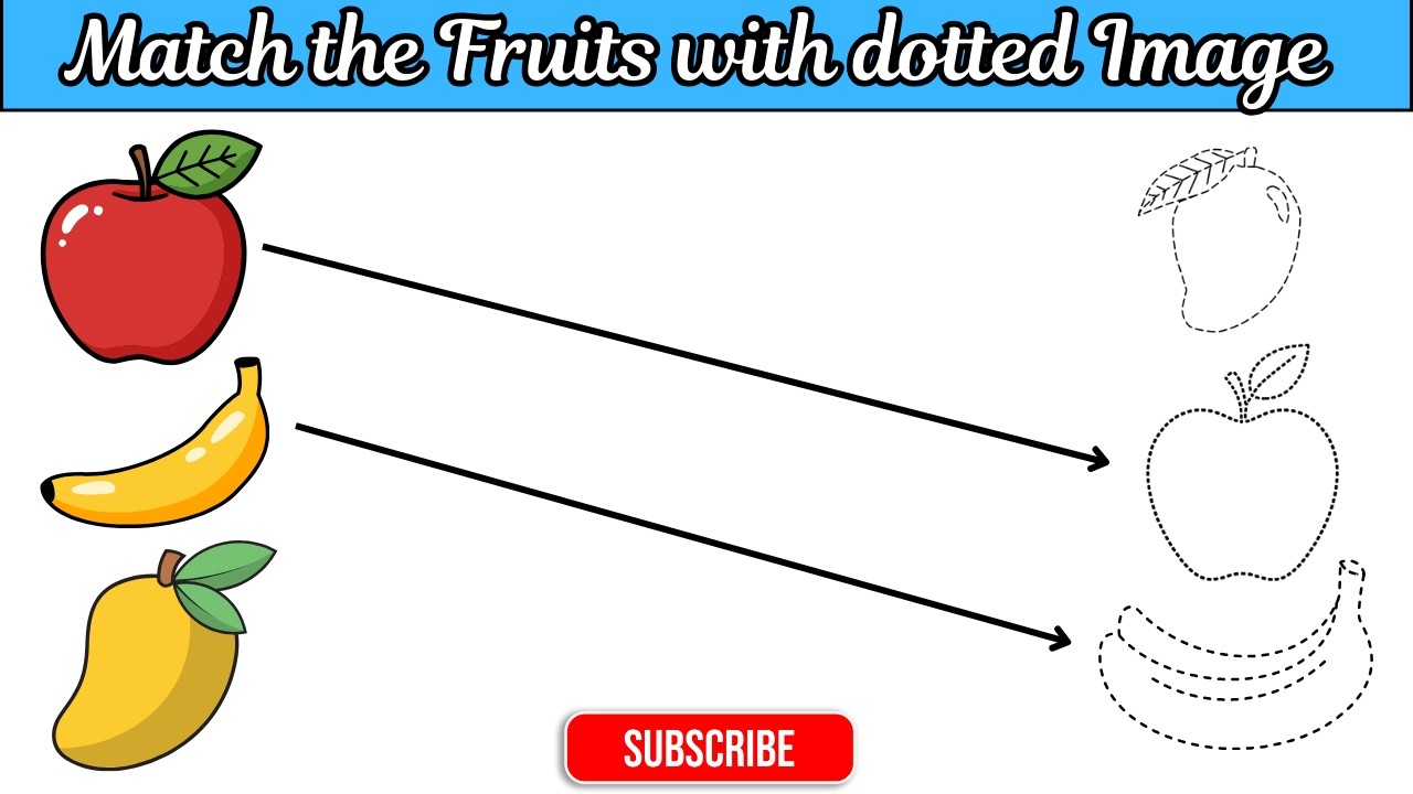 Match the Alphabets with Pictures| Learn Alphabets with images| Fruits name for kids| Fruits name