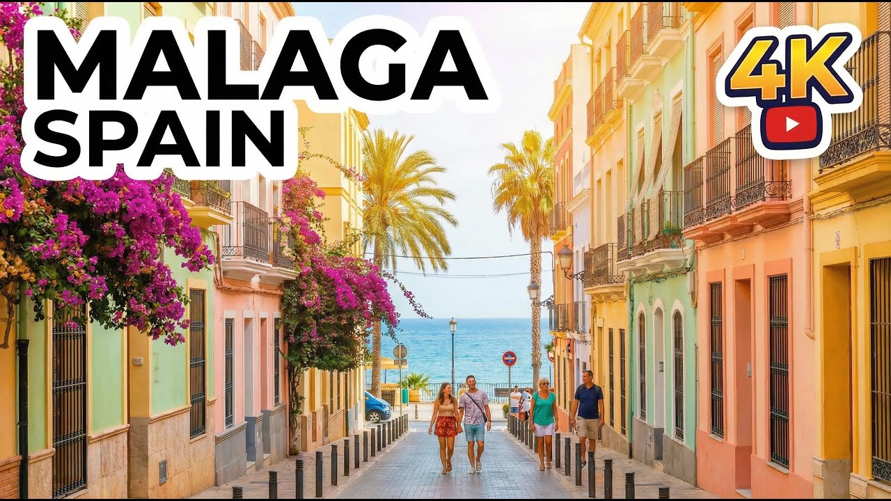 Málaga Walking Tour 4K 🇪🇸 | Exploring the Streets of Málaga by Day | Spain Walk