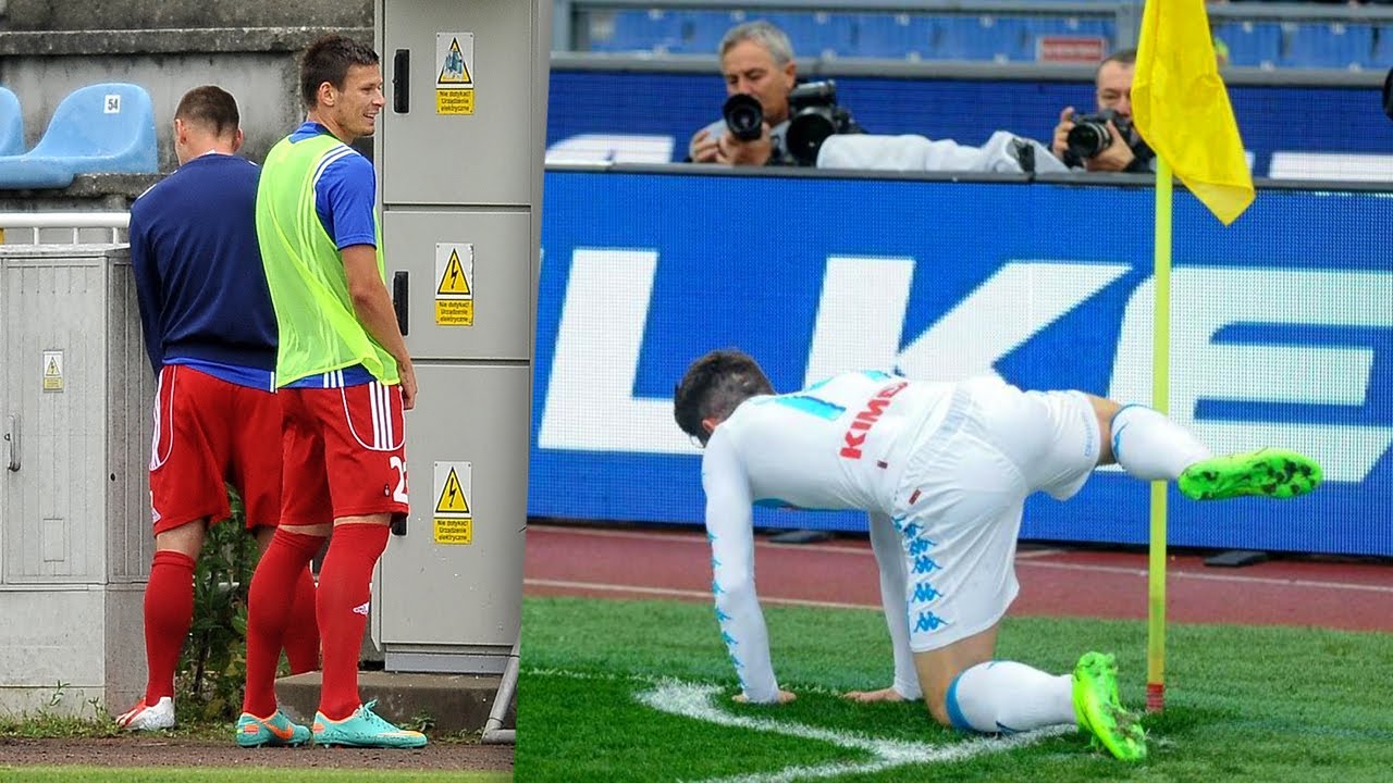 Natury nie oszukasz, czyli piłkarze sikający na boisku