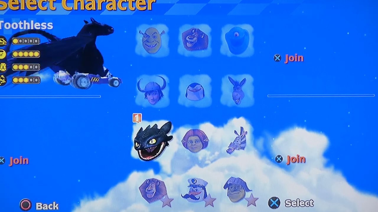 Dreamworks Super Star Kartz (PS3) All Characters