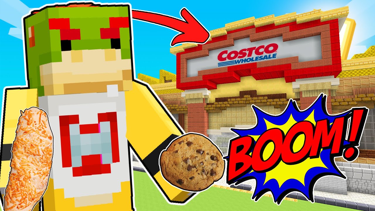 Bowser J Becomes A COSTCO GUY! (BOOM!) | Minecraft Nintendo Fun House [33]
