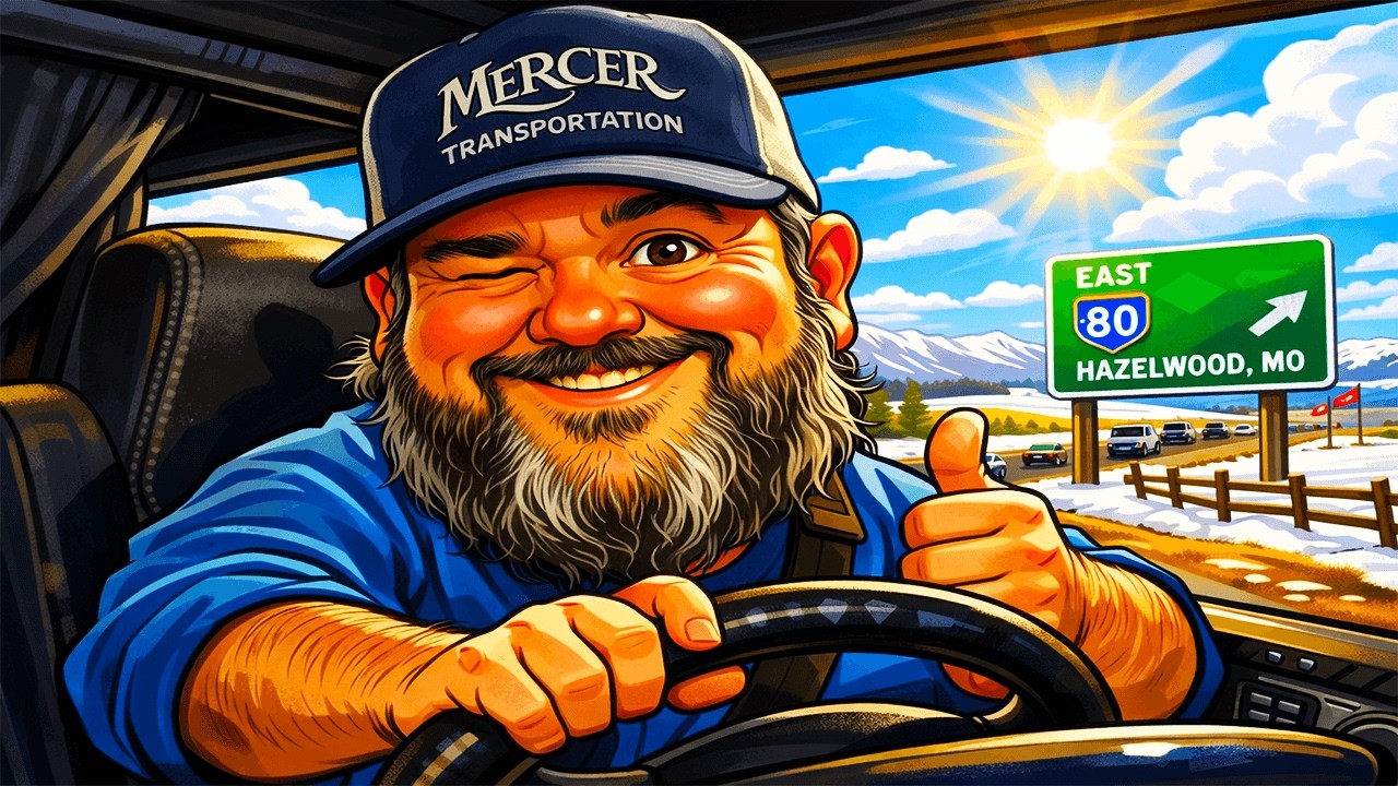 #613 После снежной бури: Грузоперевозки по трассе I-80 из Вайоминга в Миссури | Видеоблог владель...