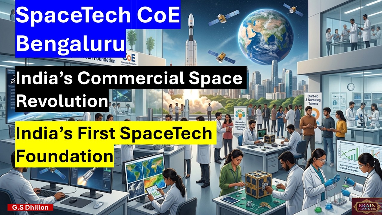 India&rsquo;s First SpaceTech Foundation : SpaceTech CoE Bengaluru UPSC IAS Current Affairs
