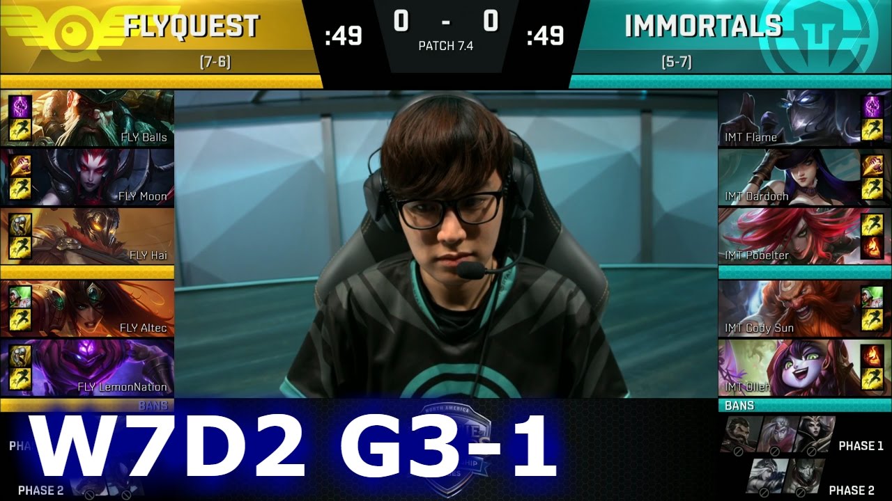 FlyQuest vs Immortals Game 1 | S7 NA LCS Spring 2017 Week 7 Day 2 | FLY vs IMT G1 W7D2 1080p