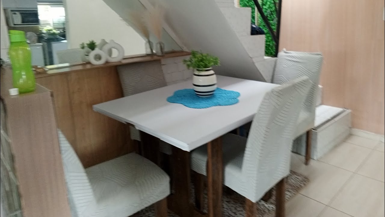 Limpeza rápida , fiz almoço , mostrei decoração em tons azuis