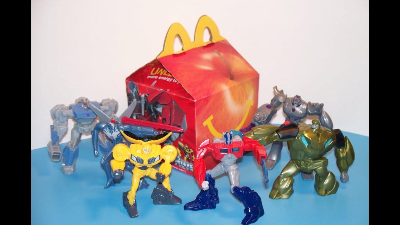 2013 MCDONALD'S TRANSFORMERS PRIME SET OF 6 FAST FOOD TOYS VIDEO REVIEW