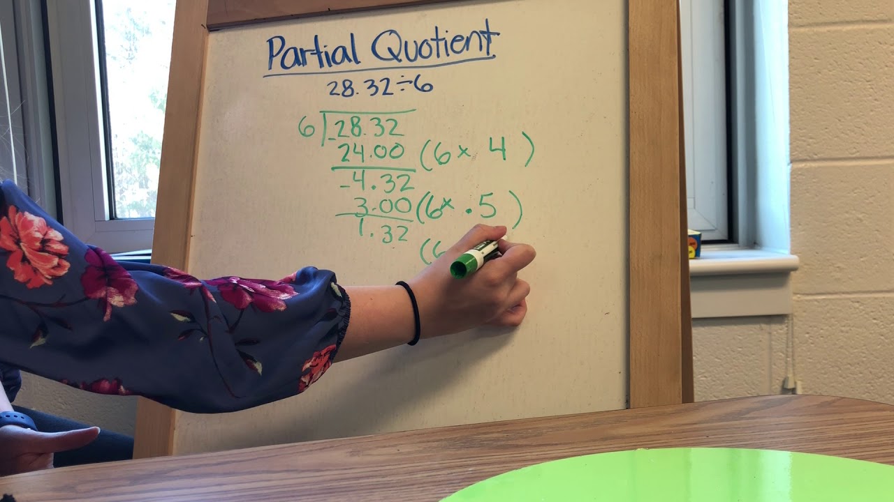 Dividing Decimals using Partial Quotient