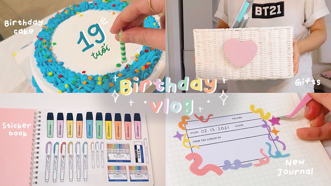(ENGSUB) SINH NHẬT MÌNH CÓ GÌ VUI? (Mở quà, sổ journal mới, dùng thử quà) //Birthday vlog// orangiee