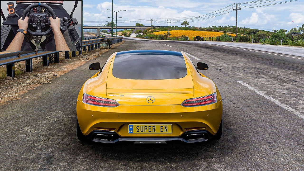 700HP Mercedes AMG GTS - Forza Horizon 5 | Logitech G923 Steering Wheel