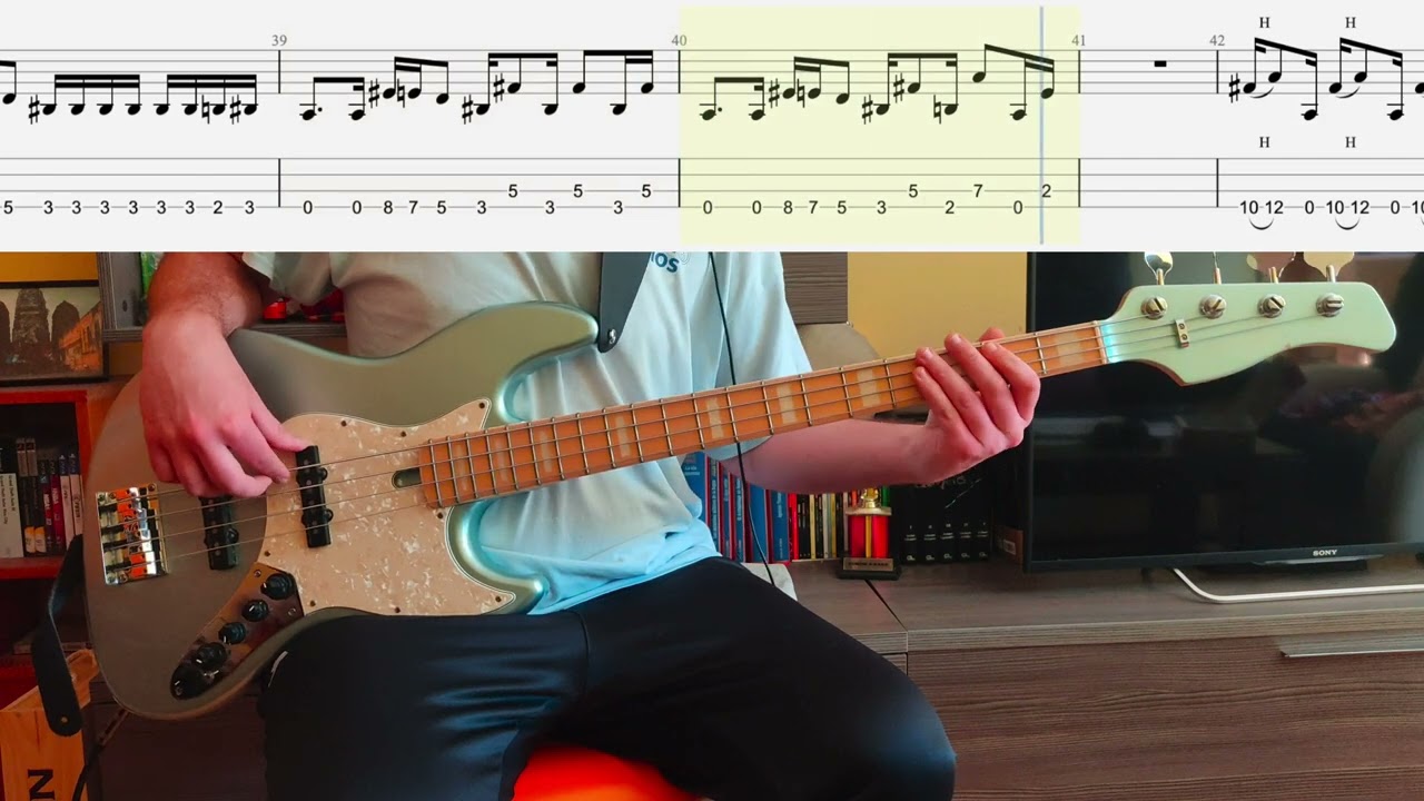 Slomosa - Horses (Bass Cover with Tabs)