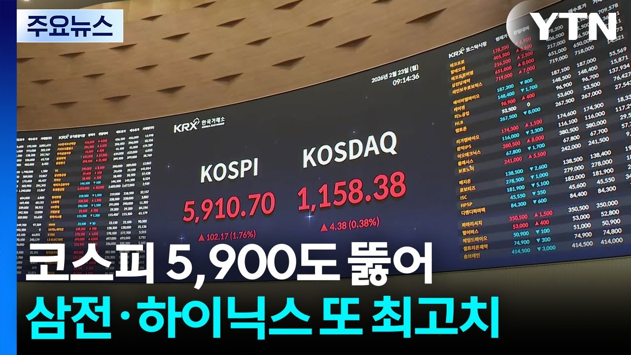 코스피 5,900도 뚫어...삼전·하이닉스 또 최고치 / YTN
