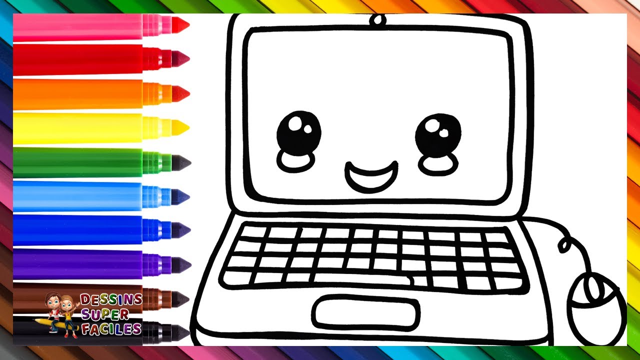 Dessiner et Colorier un Ordinateur 💻🖱️🌈 Dessins Pour les Enfants