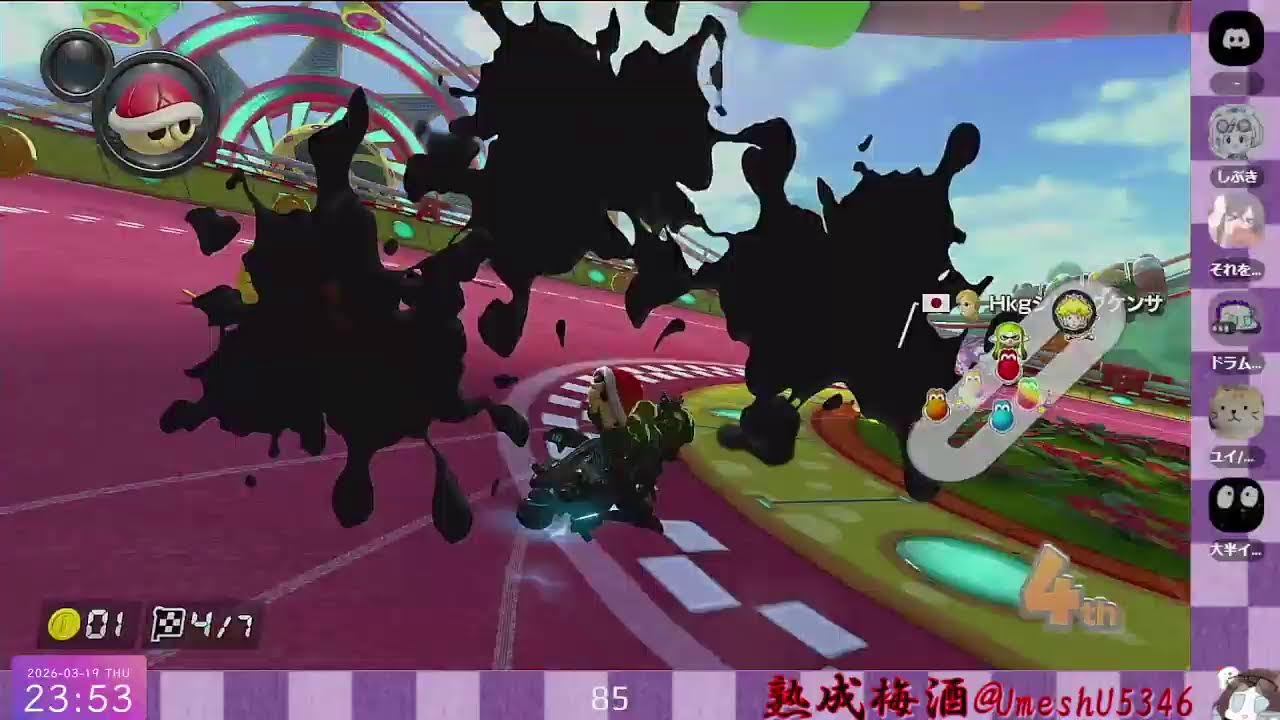 【MK8DX】交流戦 Hkg vs mon