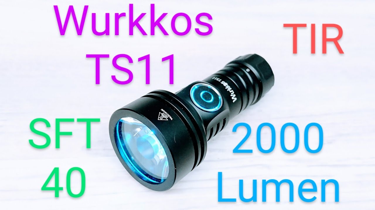 Wurkkos TS11 Led Taschenlampe 2000 Lumen SFT-40 Review Flashlight Beamshots keine TS25 FC13 WK03
