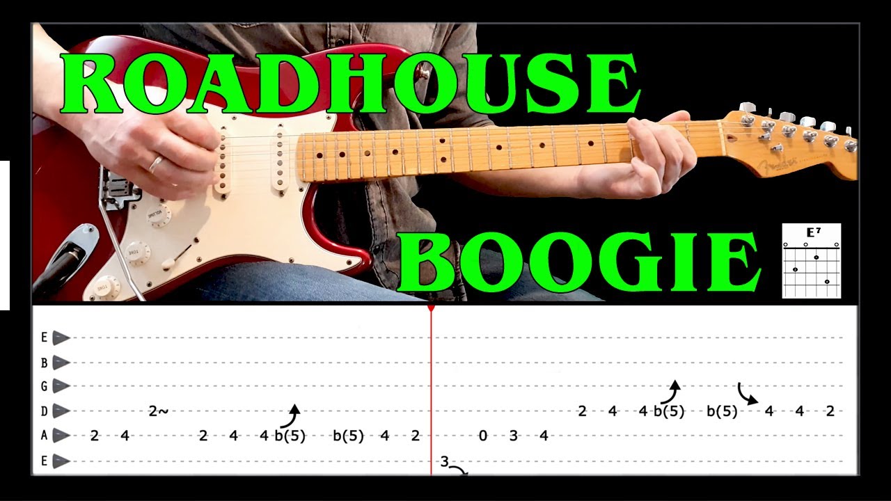 ROADHOUSE BOOGIE - Guitar lesson with tabs - Duane Eddy