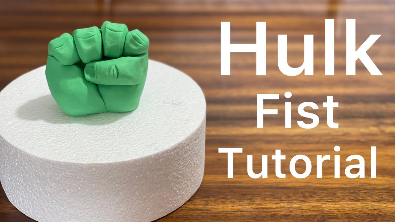 Learn how to make a Hulk Fist fondant cake topper TopYourCake