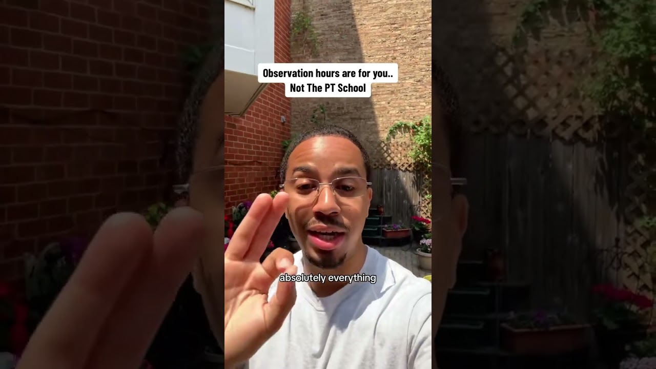 I was a horrible #physicaltherapy observation hour / shadowing student. Full video on tik tok