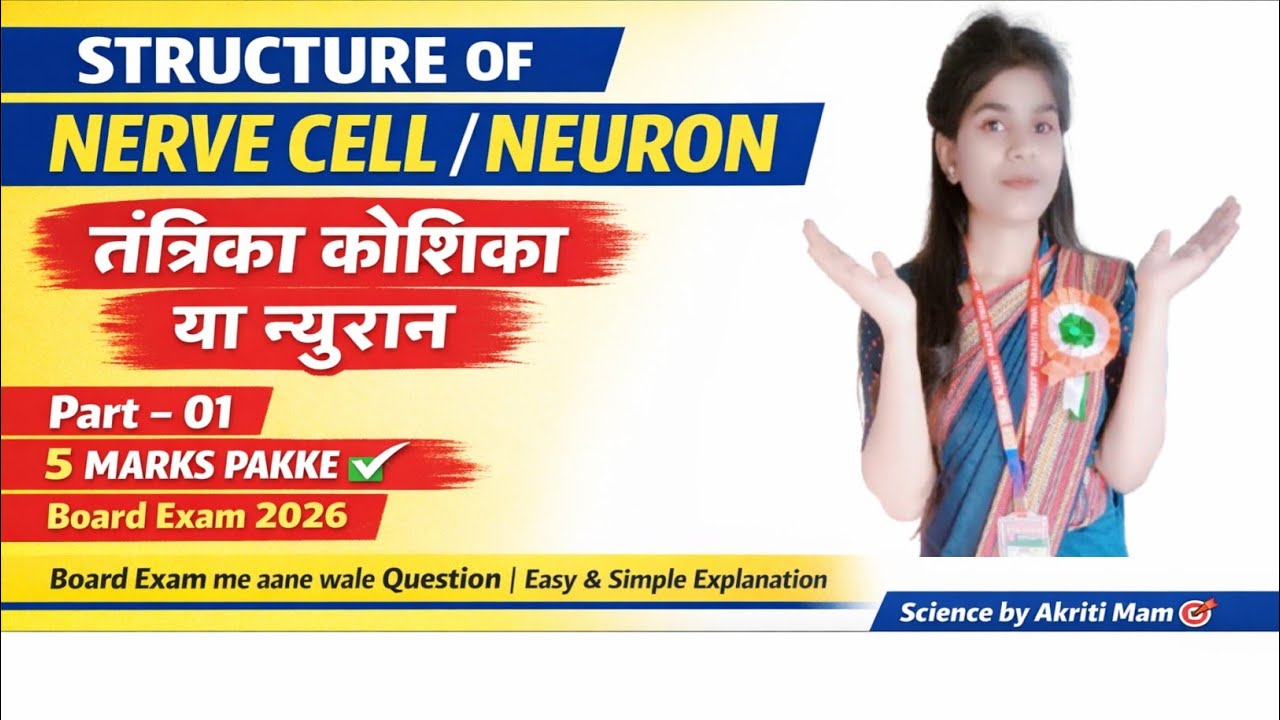 Structure of Nerve Cell Or Neuron|तंत्रिकाकोशिका या न्यूरान#ytvideo#trendingvideo#viralvideo#class10