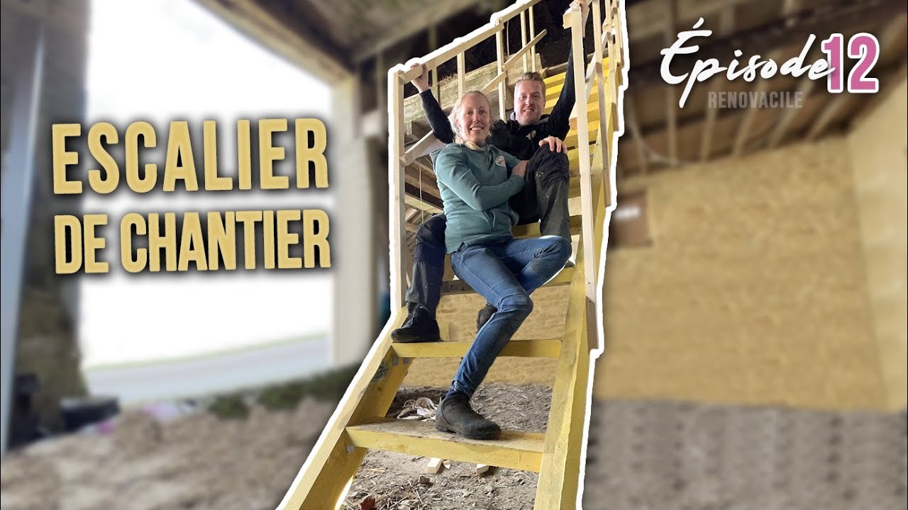 ESCALIER DE CHANTIER et on continue les grillages 😎 - EP12 - r&eacute;novation maison