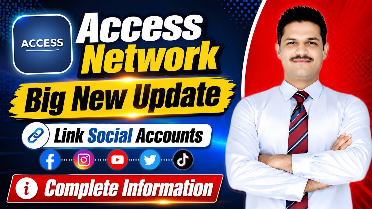 Access Network New update || Link All Social Accounts || New Mining Ap 