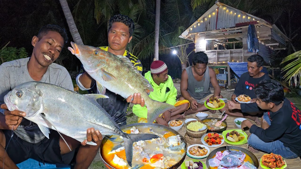 Nangkap IKAN BESAR di Pulau Terpencil, Makan malam di Gubuk Kakek #day10