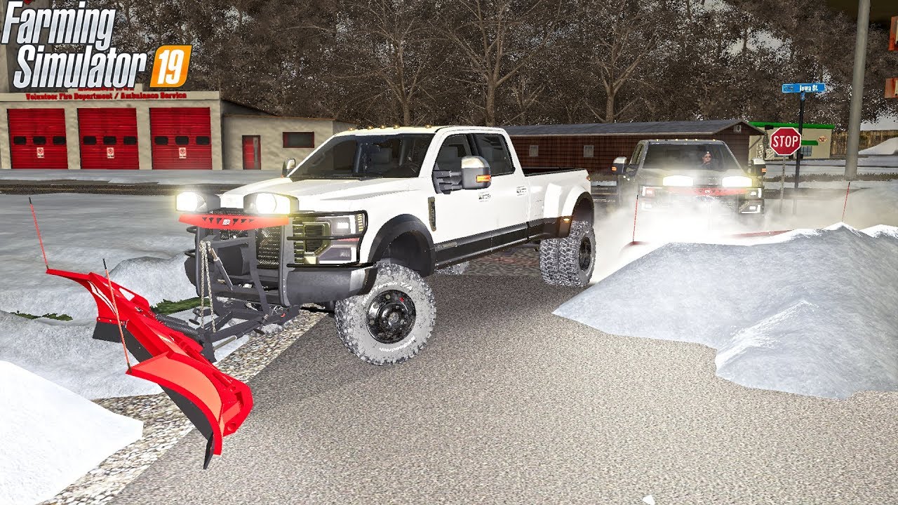 COLD IOWA BLIZZARD | SNOW REMOVAL (F-450 KING RANCH) | FARMING SIMULATOR 2019