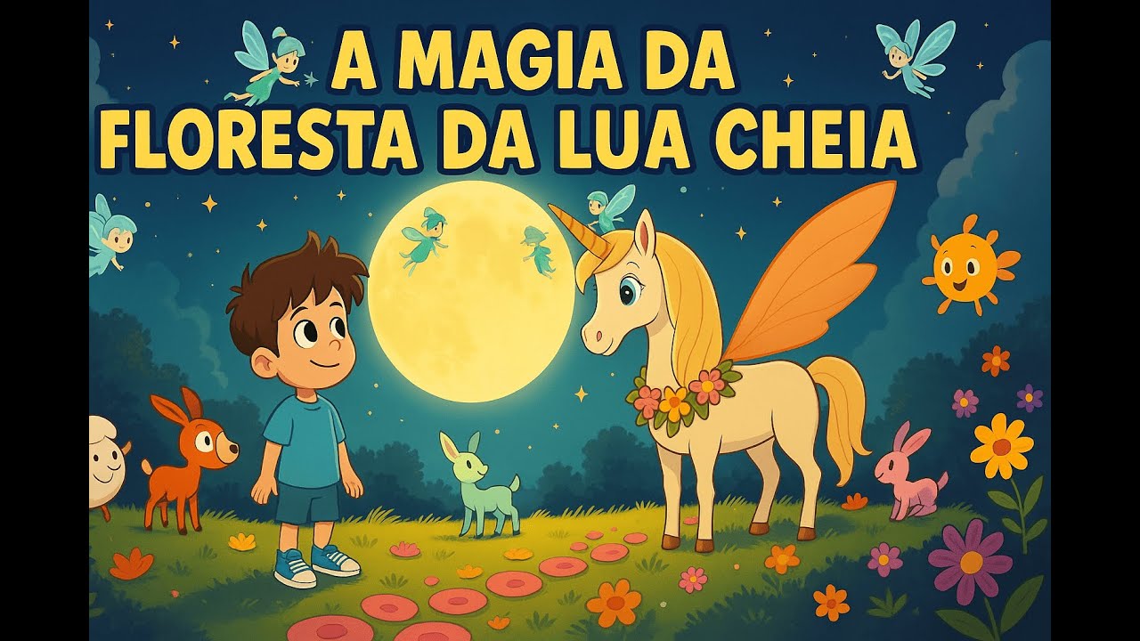 🌕🌳🪄 A Magia da Floresta da Lua Cheia 🦄✨🌌 |