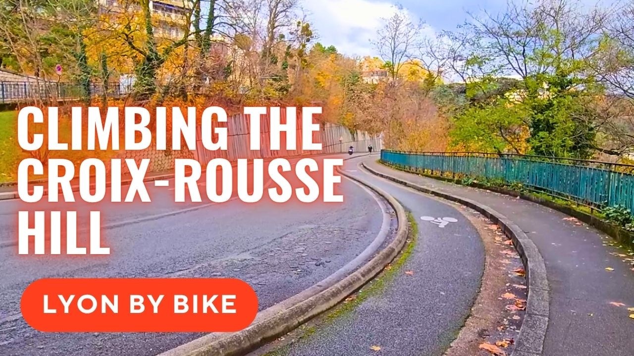 🚲 Cycling from Lyon city center to its hilltop neighborhood 🗻(POV ASMR)