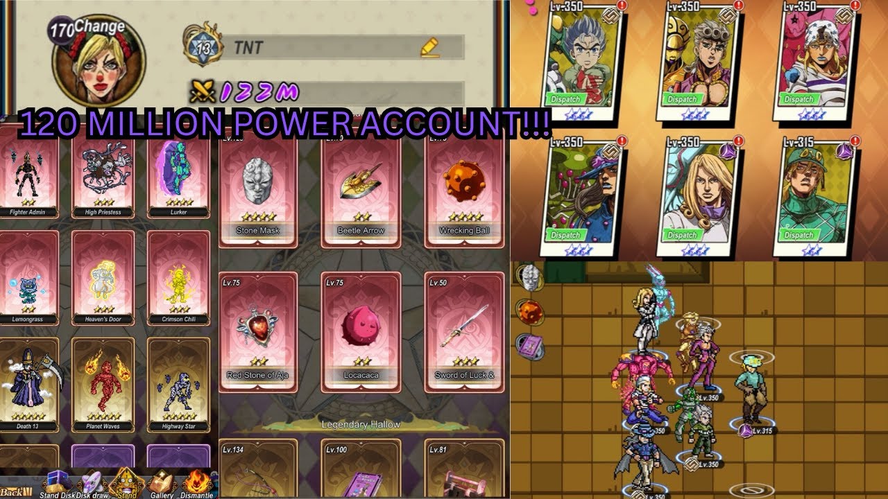 My ENDGAME Golden Stone Account at 120 MILLION POWER (Full Showcase & Plans)