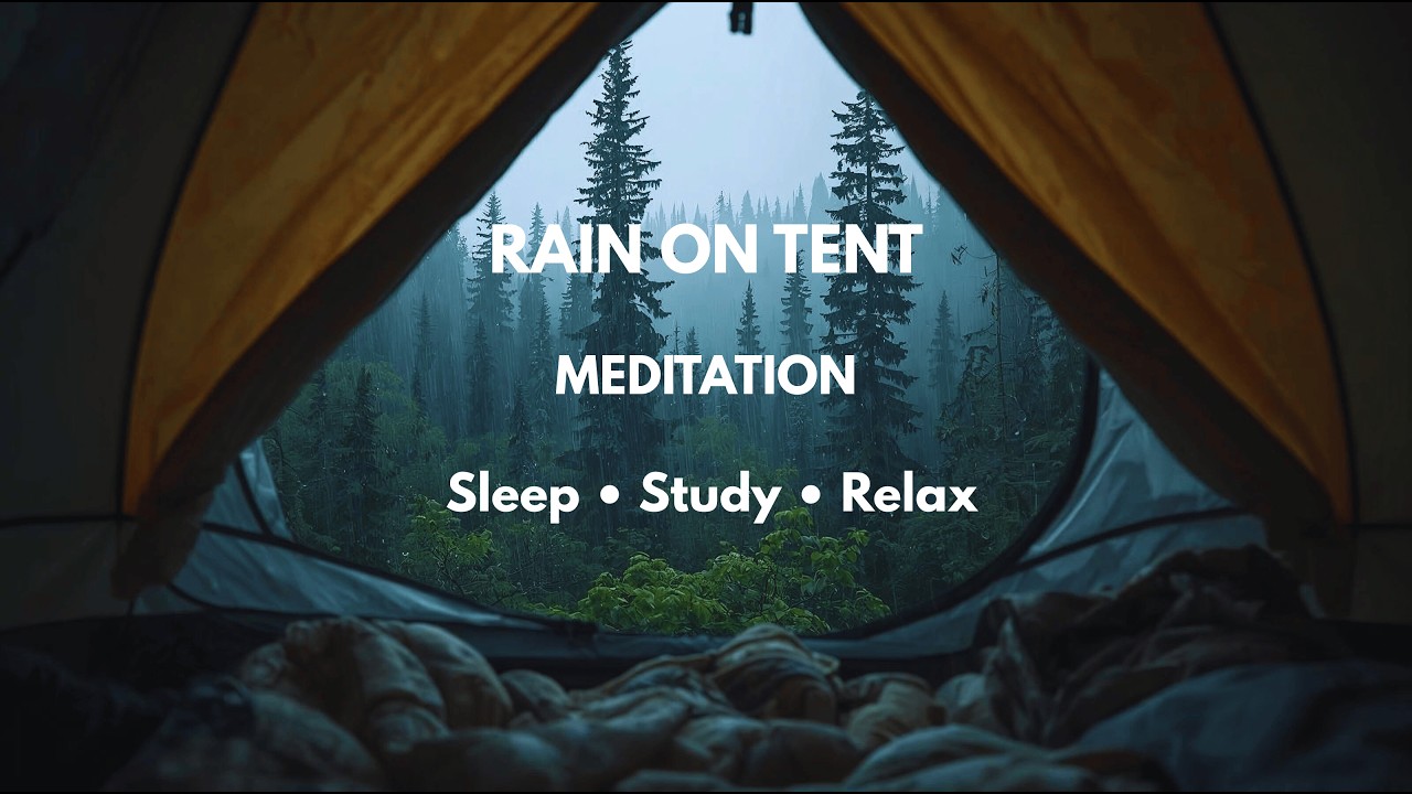 Rain on Tent • Forest Meditation Ambience 🌧️ Calm Rain Sounds | 3 Hours