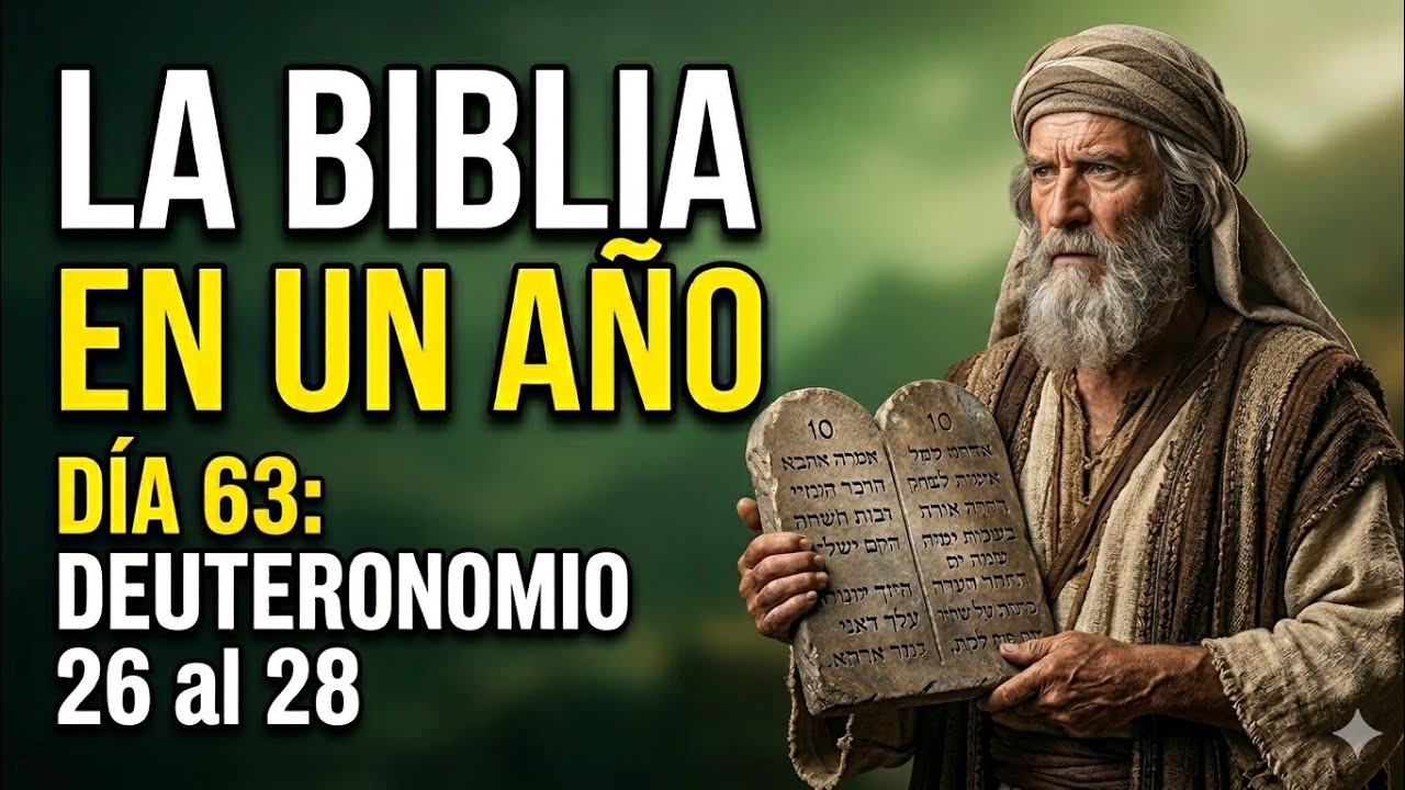 LA BIBLIA EN UN AÑO - 4 de Marzo 2026 (DIA 63 - DEUTERONOMIO 26 al 28)