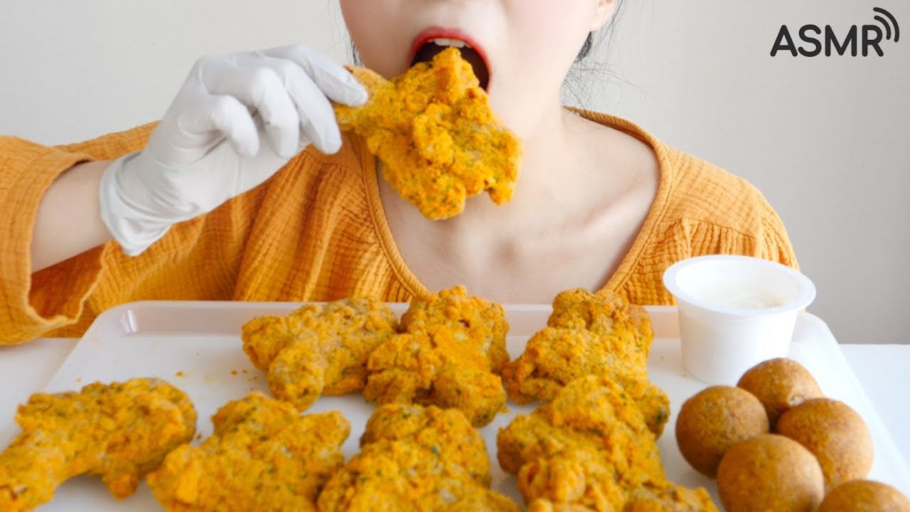 Prinkle Курица ест ASMR _ настоящий звук еды Mukbang еды