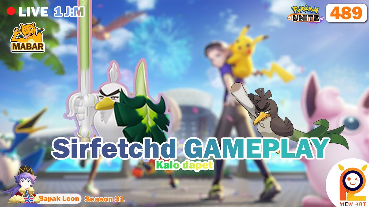 Sirfetchd Gameplay Pokemon Unite Indonesia #489  #pokemon #pokemonunite
